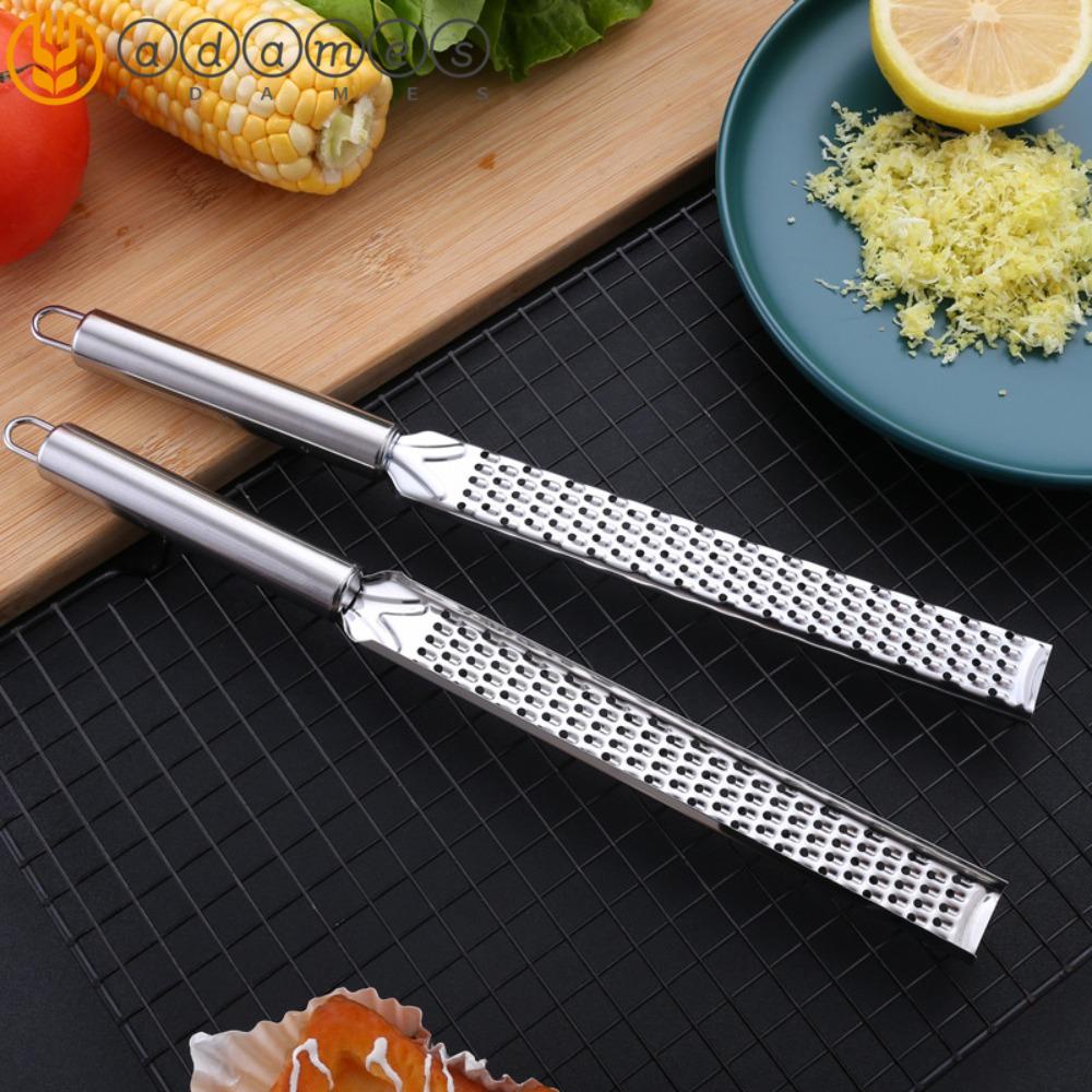 ADAMES Stainless Steel Cheese Grater, Rectangle With Long Handle Lemon