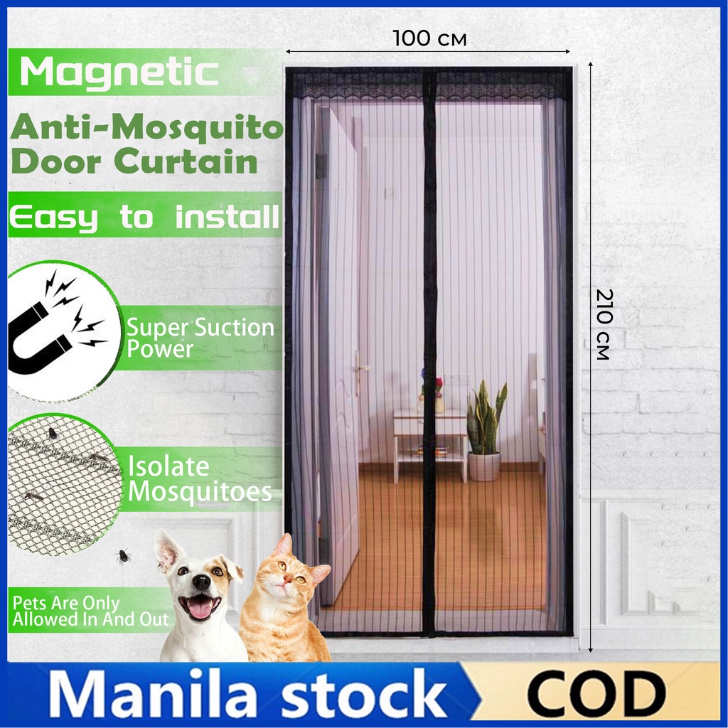 Magnet Anti-Mosquito Door Curtain Screen Door Mesh With Magnetic Door ...