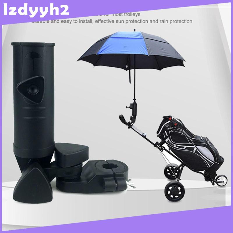 [Lzdyyh2] Golf Cart Umbrella Holder Clamp Mount Adjustable Angle Golf Umbrella Frame Shopee