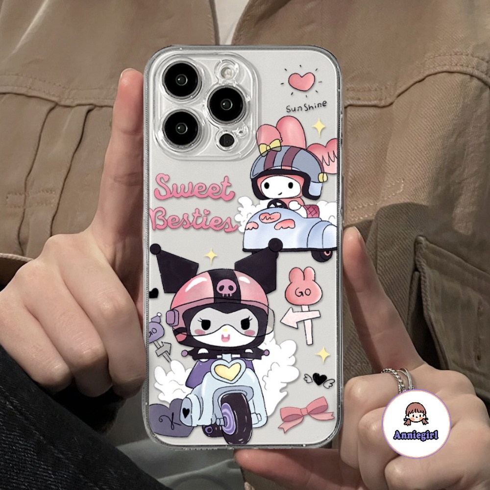 Cartoon Sanrio Kurumi Phone Case For Iphone 11 13 14 Pro Max 12 15 Pro 