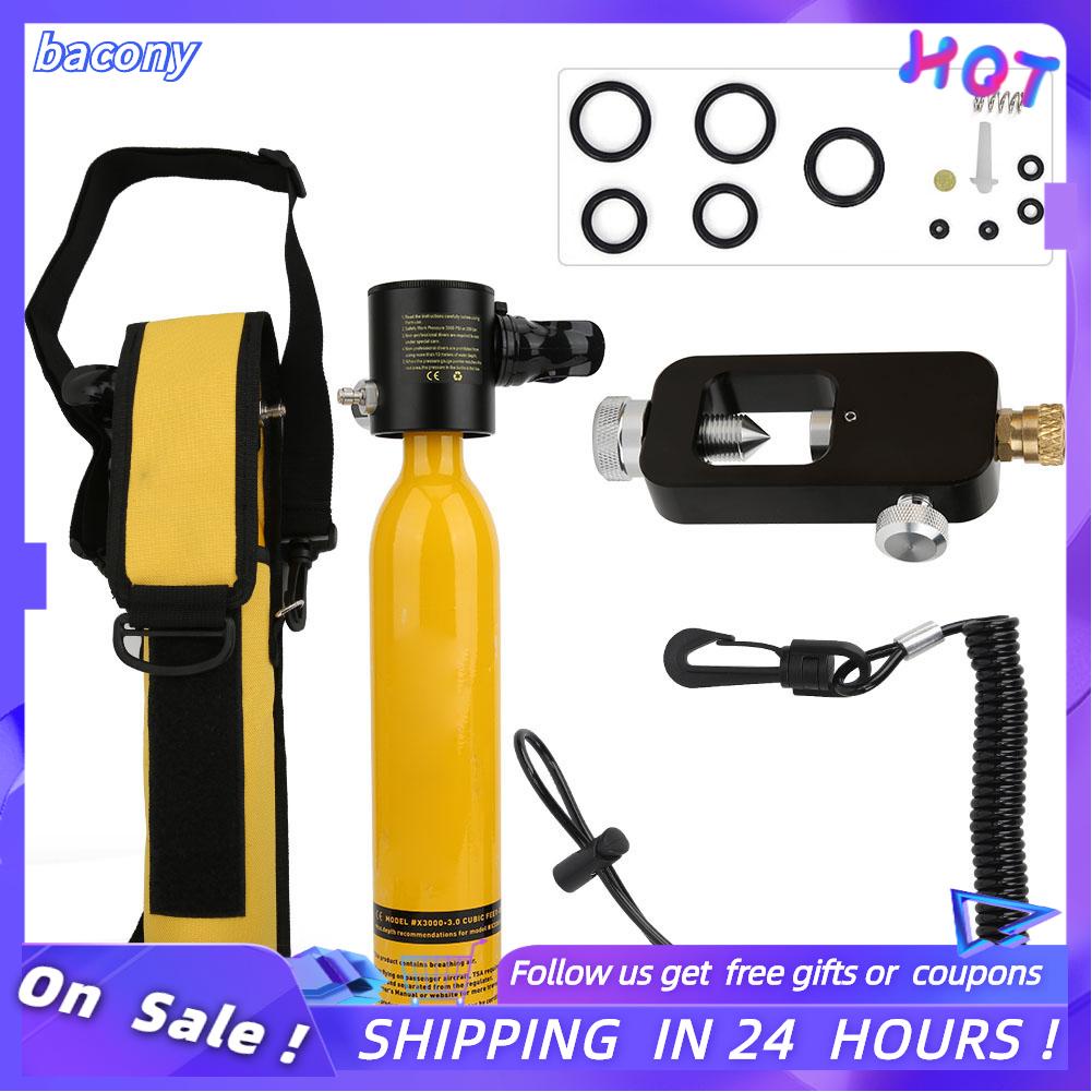 Bacony Portable 0.5L Scuba Diving Equipment Oxygen Tank Air Cylinder