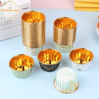 50pcs Large Cupcake Paper Cup Oilproof Cupcake Liner Baking Cup Tray Case  Wedding Party Caissettes Golden Muffin Wrapper Paper