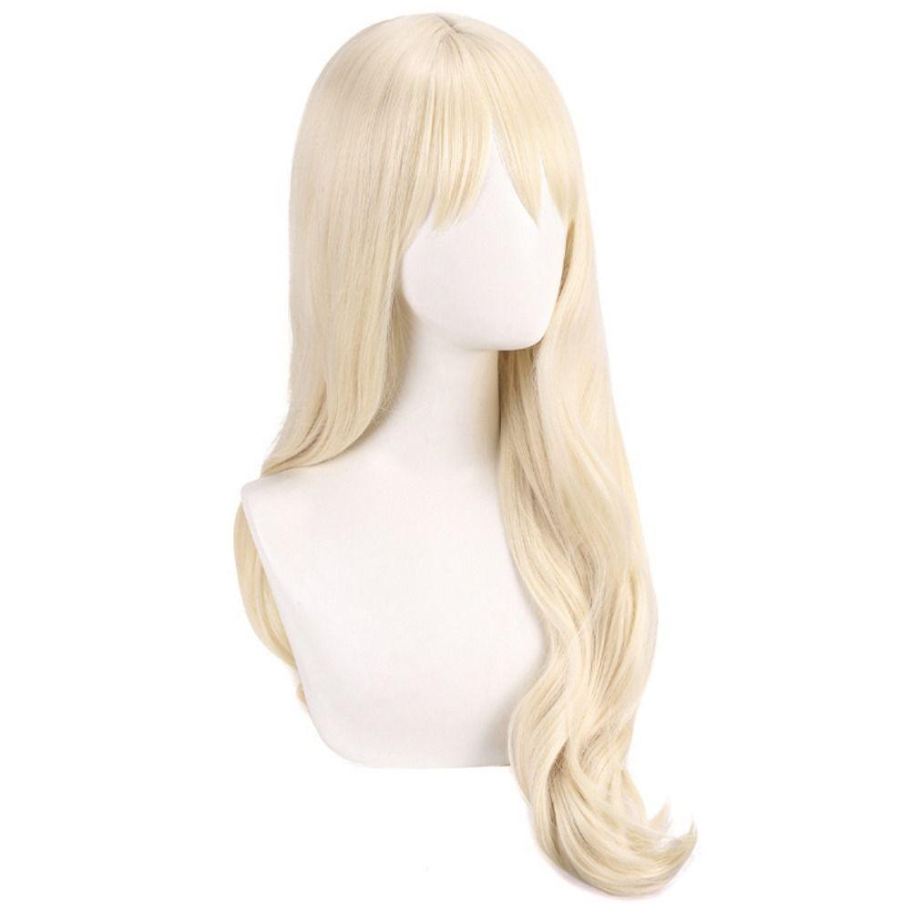 LOMBARD Princess Peach Cosplay Wig Synthetic Hair Halloween Long Blonde Wig Hair Accessories Invisible Fluffy Straight Super Mario Cosplay Role Play Shopee Philippines