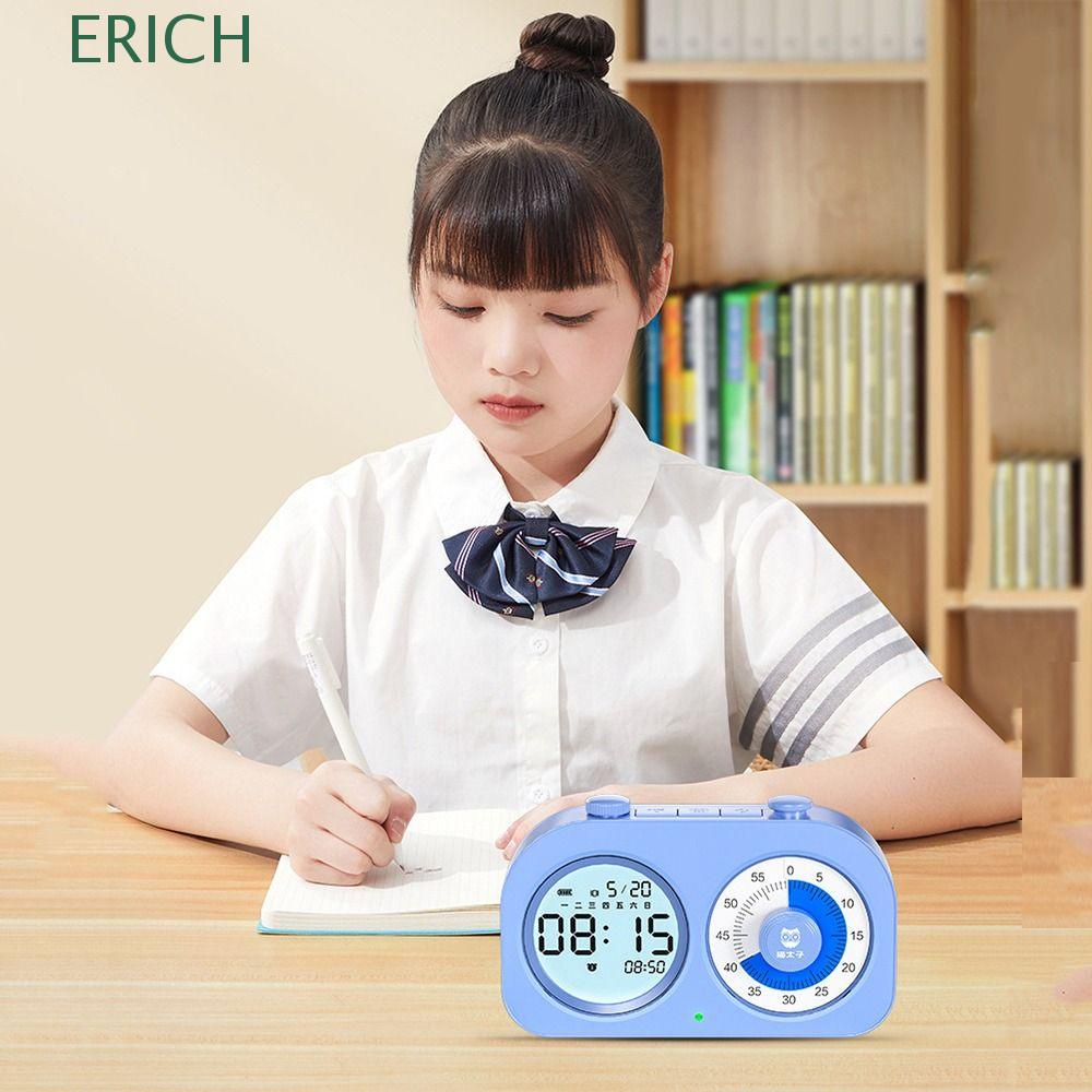 ERICH Time Timer for Kids, 3 Modes USB Rechargeable 2 in 1 Visual Timer