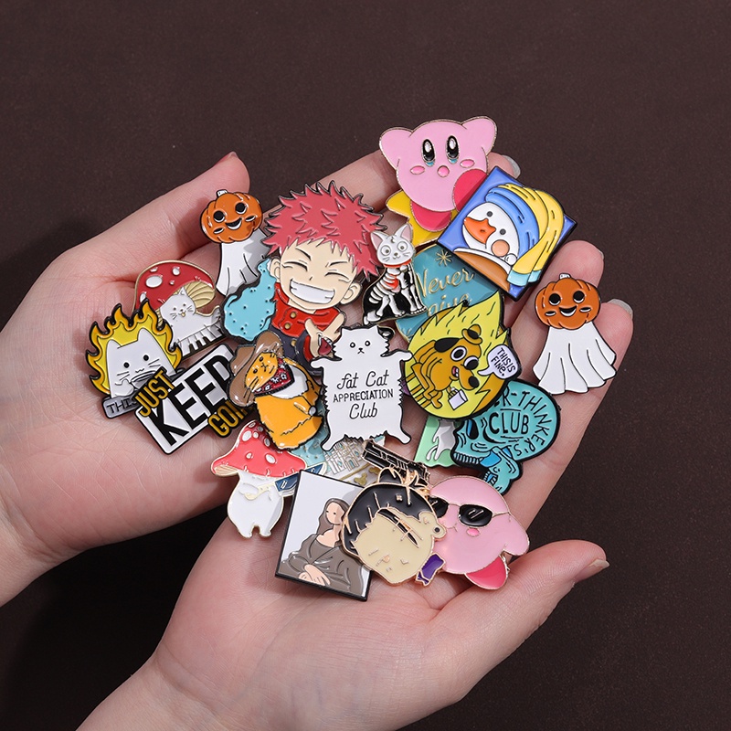 10/20/30/50Pcs/Set Random Styles Cartoon Enamel Pins Anime Brooch Cute ...