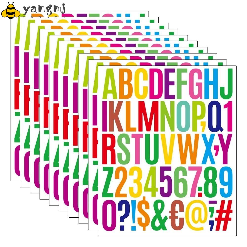 YANGMJ 500PCS Large Letter Stickers, Self Adhesive 2 Inches Alphabet