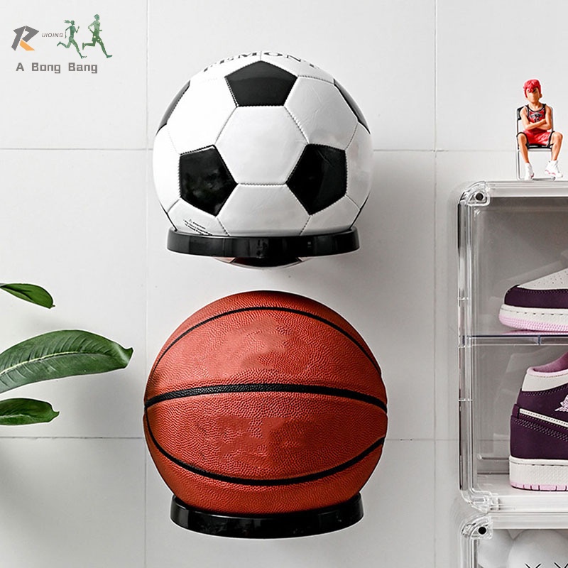 ABongBang Wall Mounted Basketball Storage Rack Plastic Football Display Shelf Ball Holder Nice