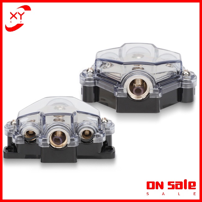 XY 3 Way Power Distribution Block 2 Gauge In 4/8 Gauge Out Car Audio