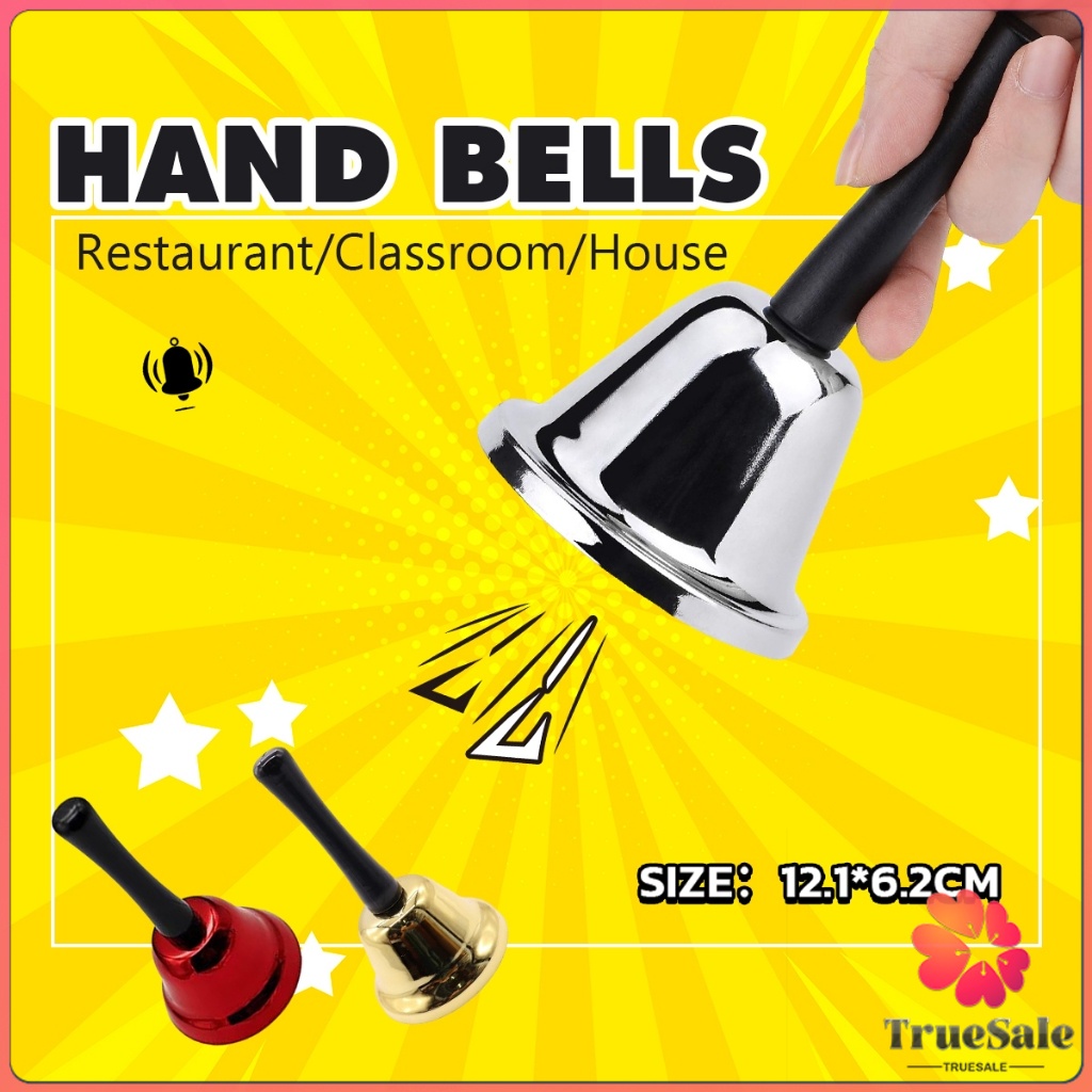 TRUESALE Loud Hand Bells for Adults, Dinner Bells for Inside Classroom