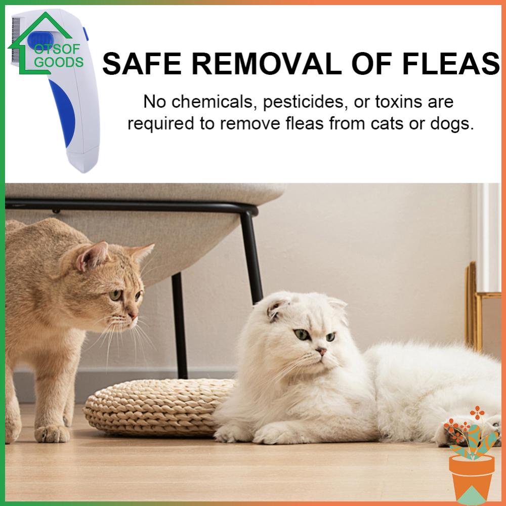 Electric Flea Zapper Comb Gentle and Safe Pets Kills Flea Tool