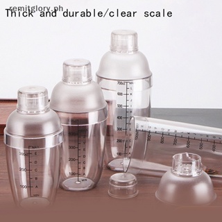 Cocktail Shaker, 530ml Transparent Cocktail Mixer Cup Plastic Drink Mixer  Ice Tea Shaker Bottle With Scales For Bar