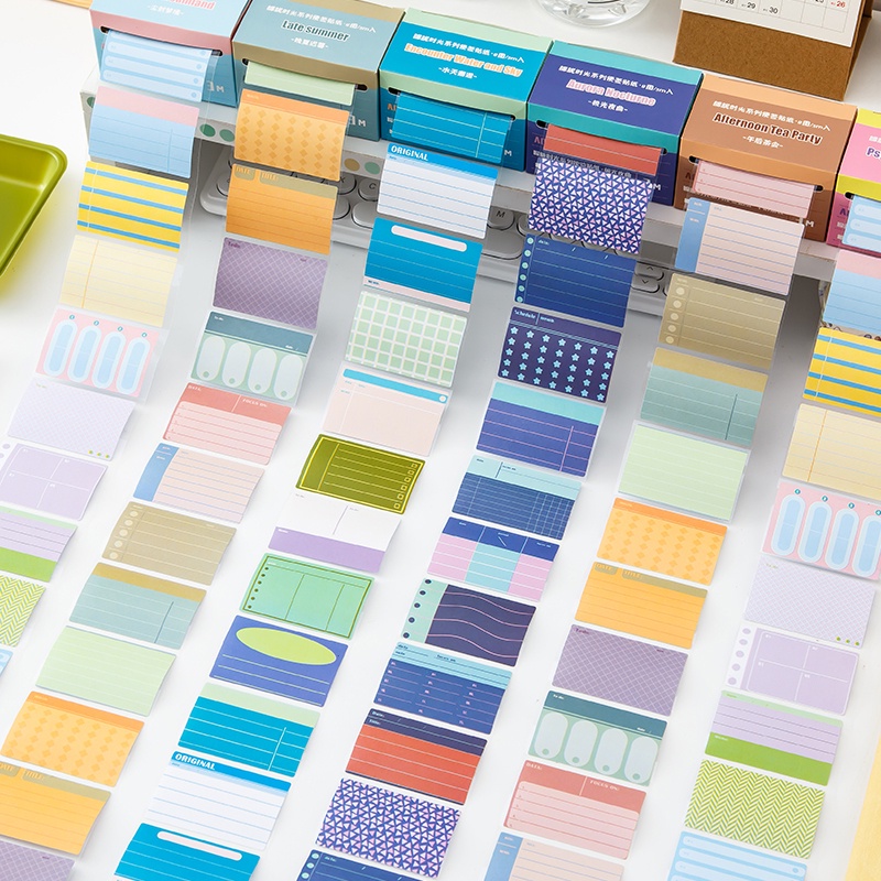 70 Pcs Boxed Colorful Pull-out Style Sticky Notes School Office ...