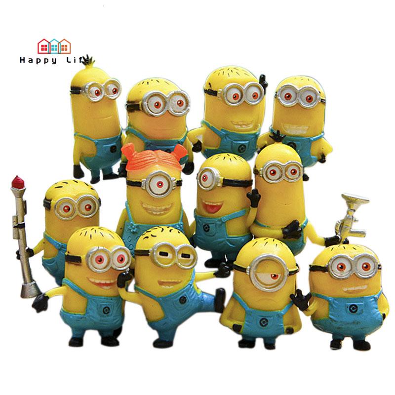 Weitengs Despicable Me The Minions Role Figure Display Toy PVC 12Pcs ...
