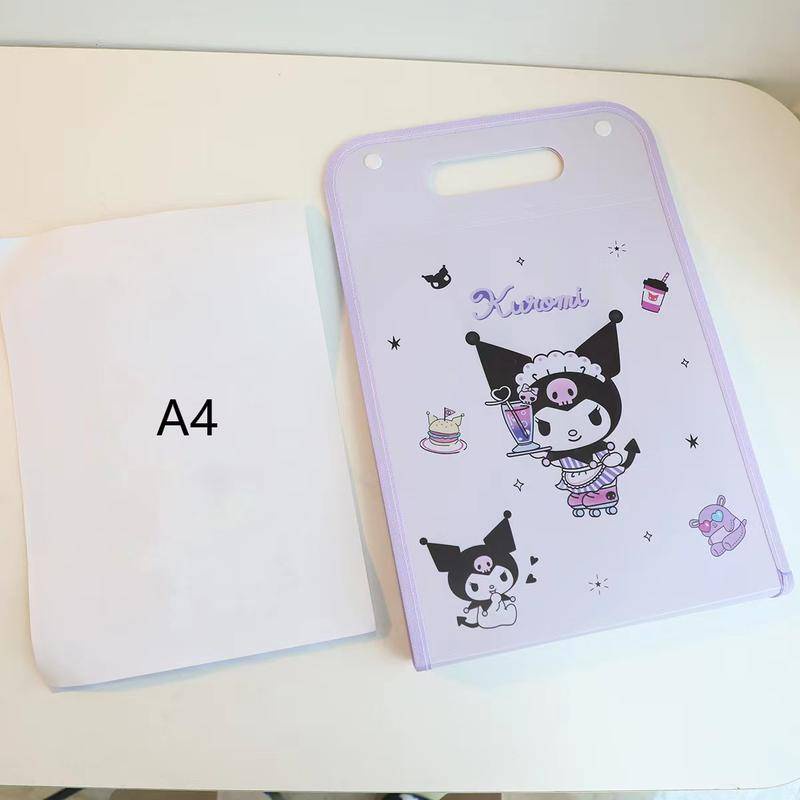 A4 Cartoon Sanrio vertical binding file bag Student test paper storage ...
