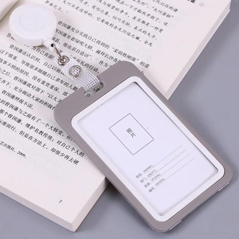 Worker ID Card Holder for Men Women Simplicity Bussniess Style Black ...