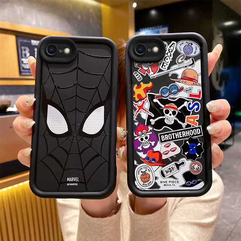 Case iPhone Case iPhone 6s Case ONE PIECE Spider Man Cartoon Patterned  Cool Boy Soft Silicone Thickened Phone Case TYJGS