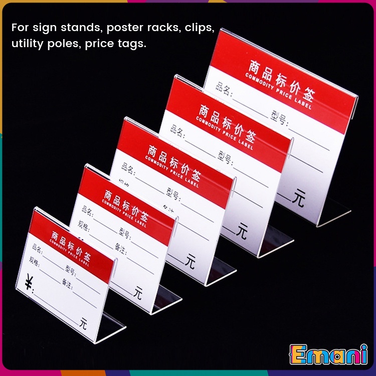 Em 4*6cm 6*9cm Acrylic Transparent Display Stand Sign Label Frame Price ...