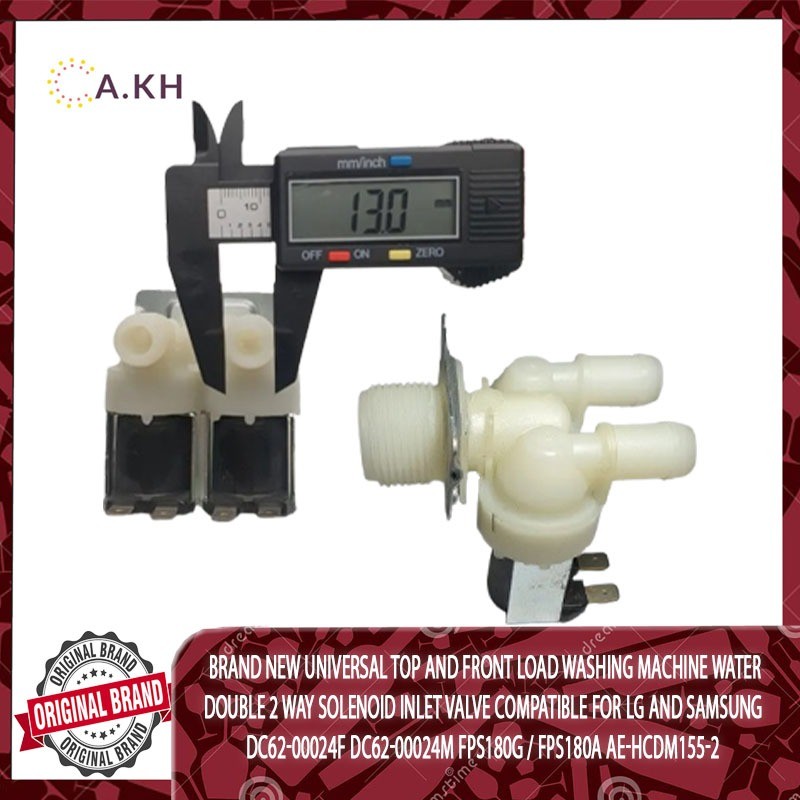 Universal solenoid Inlet Valve for top and front load washing Machine 2 ...