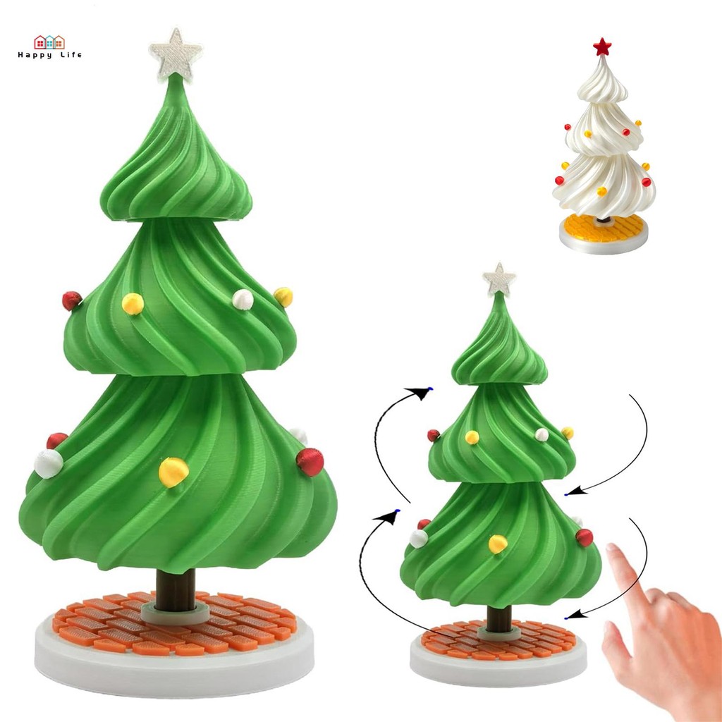 3D Printed Dancing Christmas Tree Toy Exquisite Craftsmanship Tabletop ...