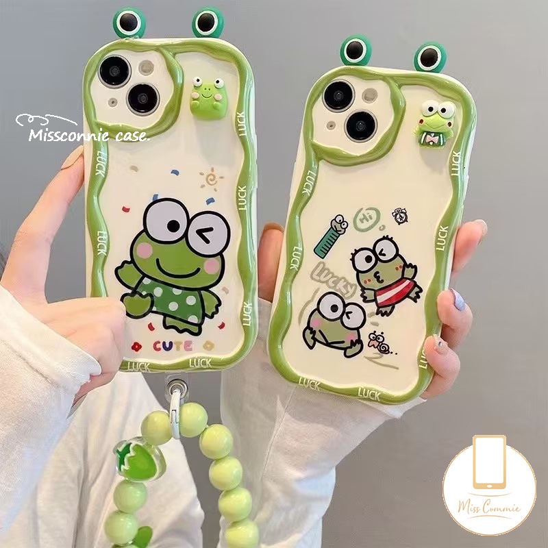 Cartoon Cute 3D Doll Funny Lucky Frog Eyes Case Compatible for IPhone ...