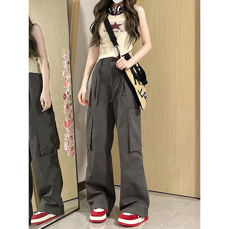 Pearshaped Body Dark Gray Overalls Women Early Autumn Fat mm Design