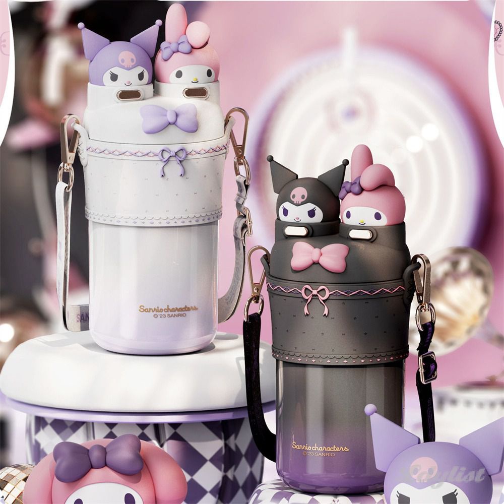 Sanrio Thermal Bottle Double Drink Water Cup Cute Kuromi My Melody