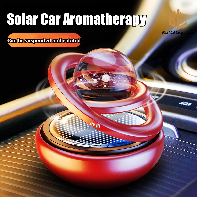 Car Perfume Solar Interstellar Rotation Car Aromatherapy Car Decorations  Air Freshener Car Aromatherapy Perfume Solar Double Ring Suspension  Rotating