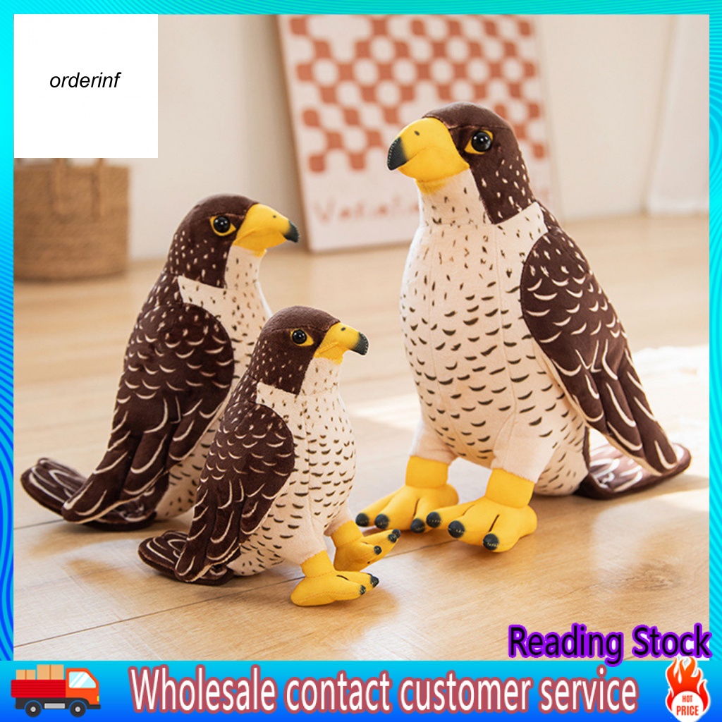 OR_ Plush Eagle Toy Soft and Huggable Eagle Toy Realistic Eagle Plush