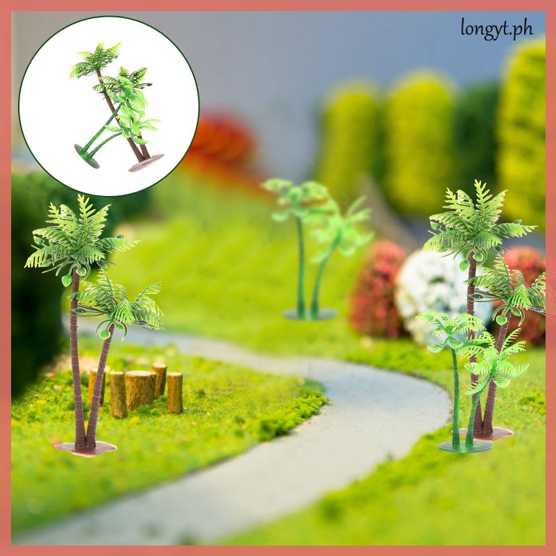 Simulated Small Coconut Tree Sand Table Fake DIY Coconuts Fish Tank