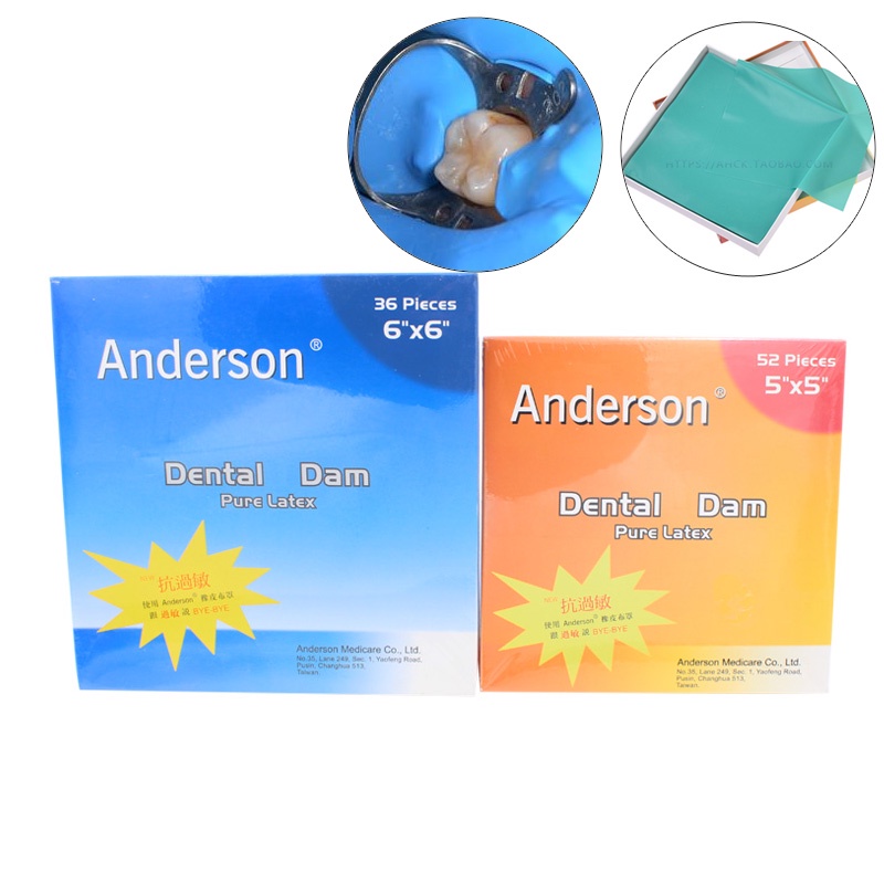 Dental Rubber Dam Sheet Natural Latex Rubber Barrier Dams Teeth