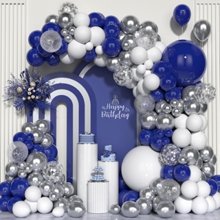 Silver Confetti on Navy Blue background Wedding Anniversary