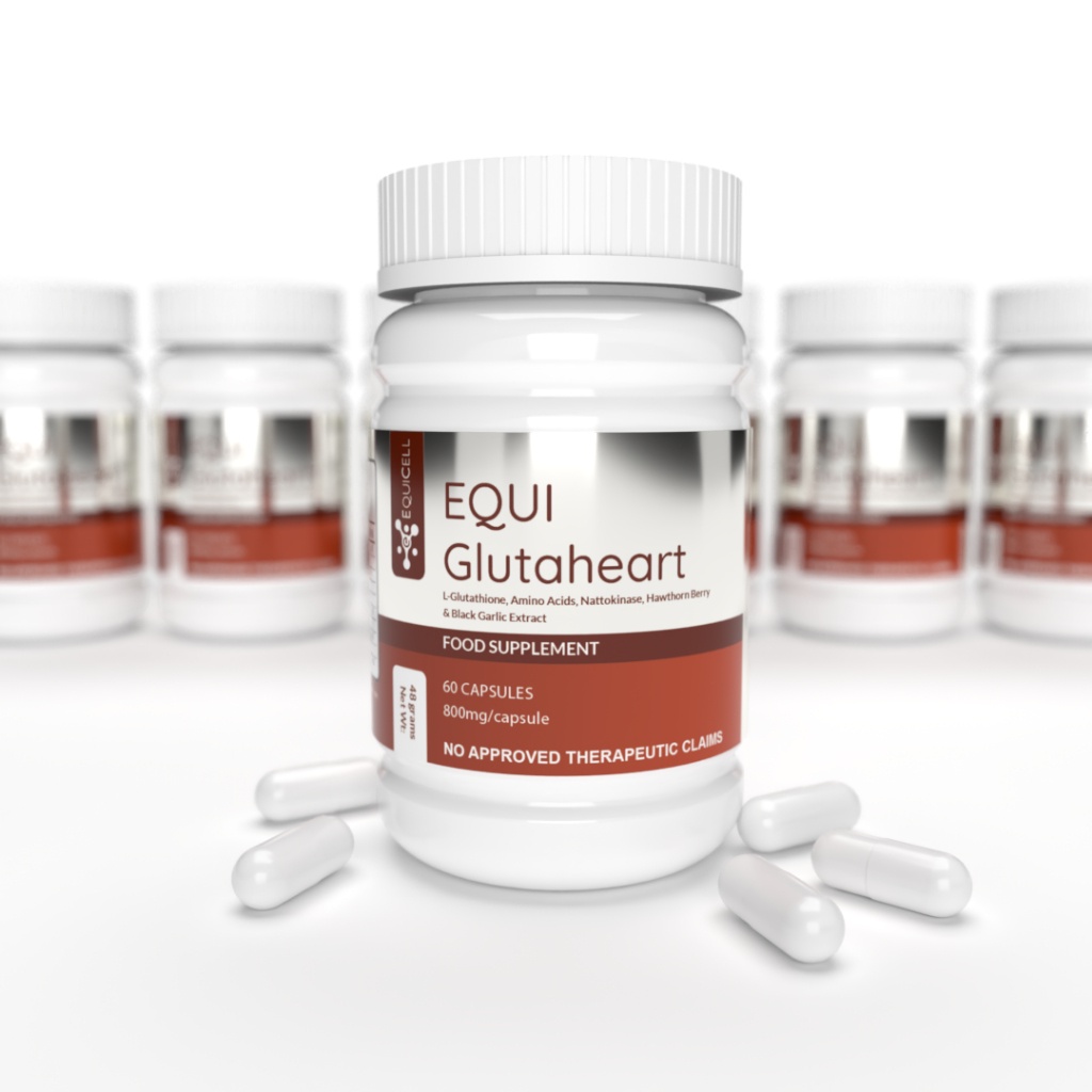 Equi GlutaHeart with LGlutathione, Amino Acids, Nattokinase 800mg x