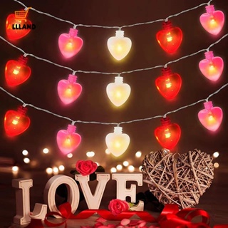 10 LED Warm White Love Heart Fairy String Light – Indoor Bedroom