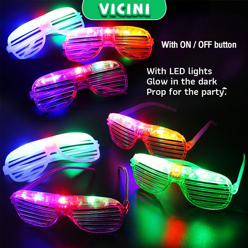 Led Glow Cold Light Eyes Glasses Light Up Shades Flash Rave Luminous Glasses LED Eyewear Shopee Philippines