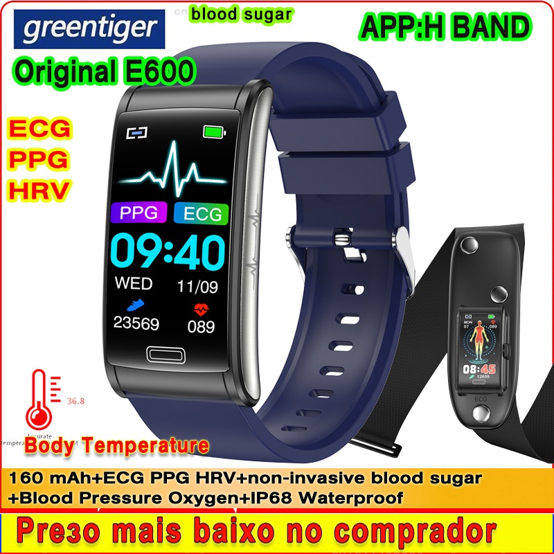 Original E600 ECG PPG HRV Smart Watch Non-invasive Blood Glucose Body ...