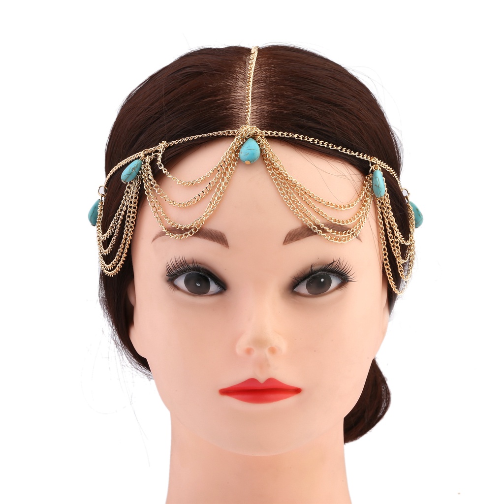 Crystal Chain Hair Accessories Fairy Princess Head Wear Forehead ...