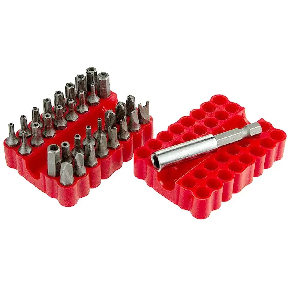 33-Piece Tamper Proof Bit Set - Security Star Hex Key Screwdriver Bits