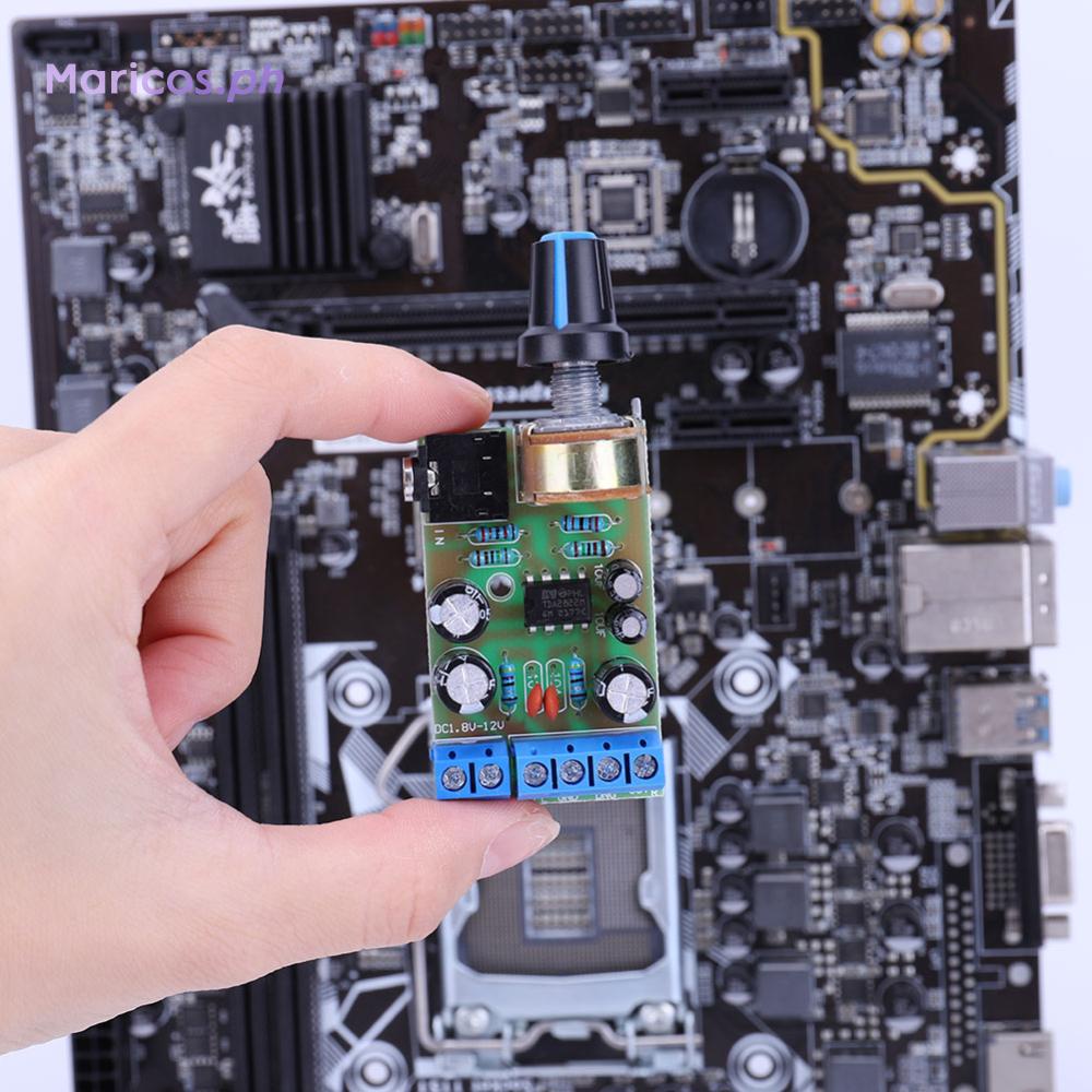 thumbnail image 2 of DC 1.8-12V TDA2822M 2.0 Channel Stereo Mini AUX Audio Amplifier Board Module Amp 2 of 12