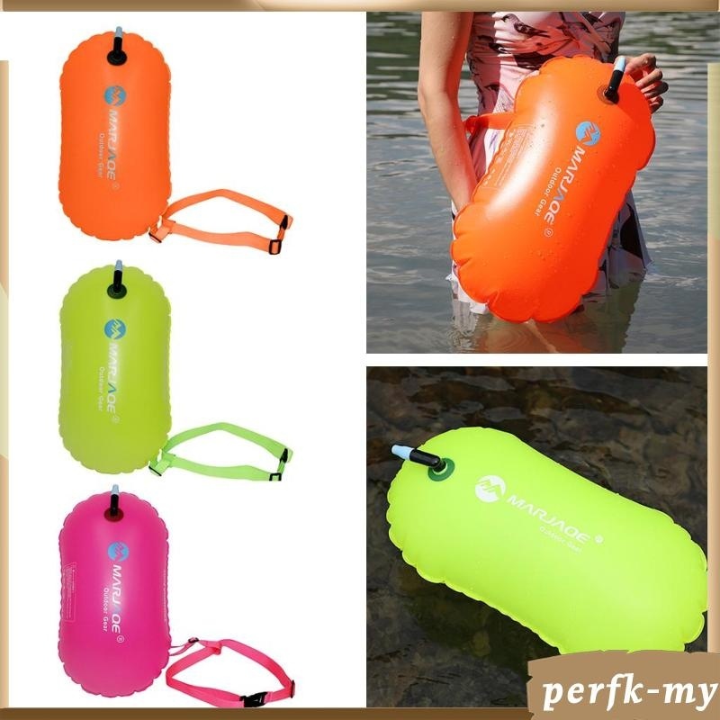 [PerfkMY] Portable Swimming Buoy, Tow Float, Inflated Device with Waist ...