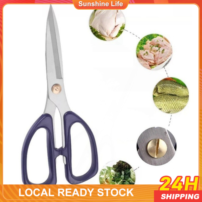 Kitchen Scissors Sharp Fish Killing Shears Blue Household Powerful ...