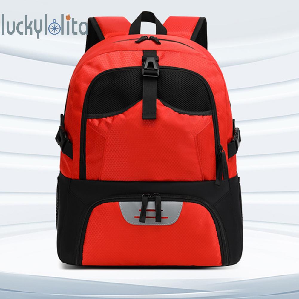 Men Football Bag Basketball Backpack with Ball Compartments and