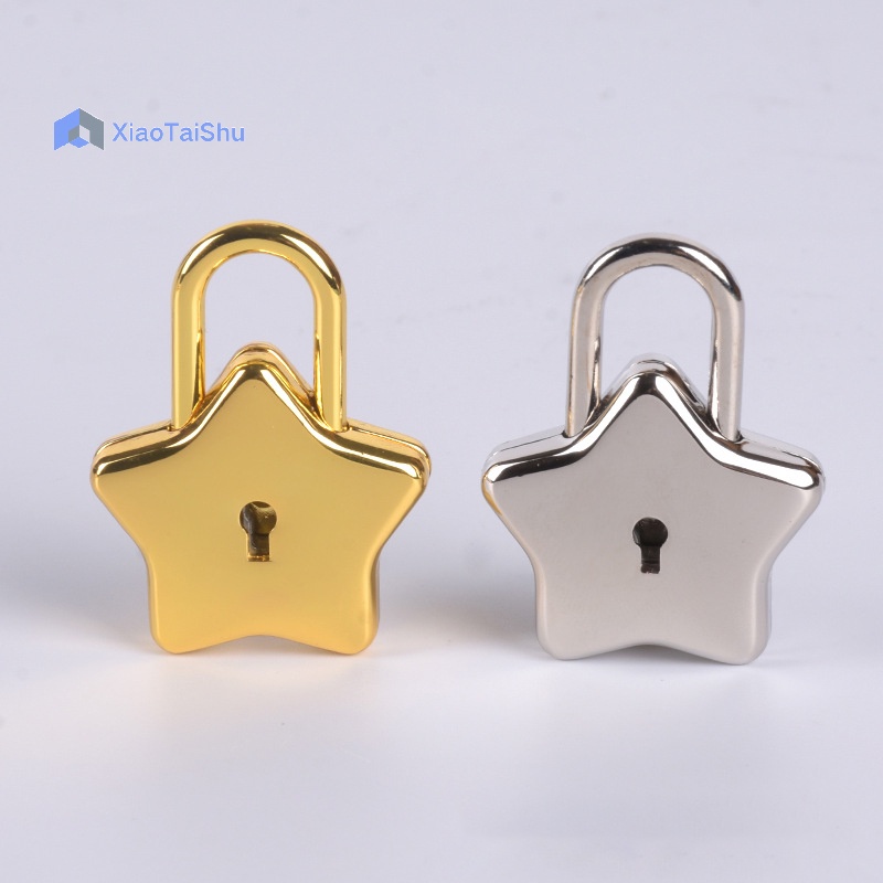 Vintage Star Shape Padlock - Small Decorative Lock For Diaries & Jewelry Boxes
