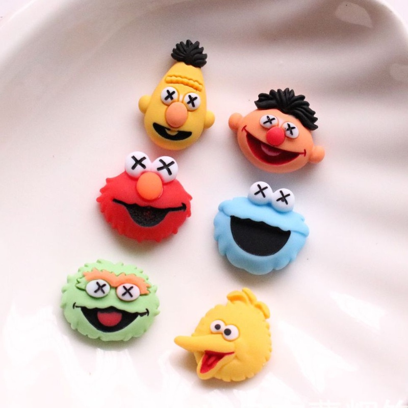 Cute Jibbitz Elmo Monster Jibbits for Croc Pins Sesame Street Shoe