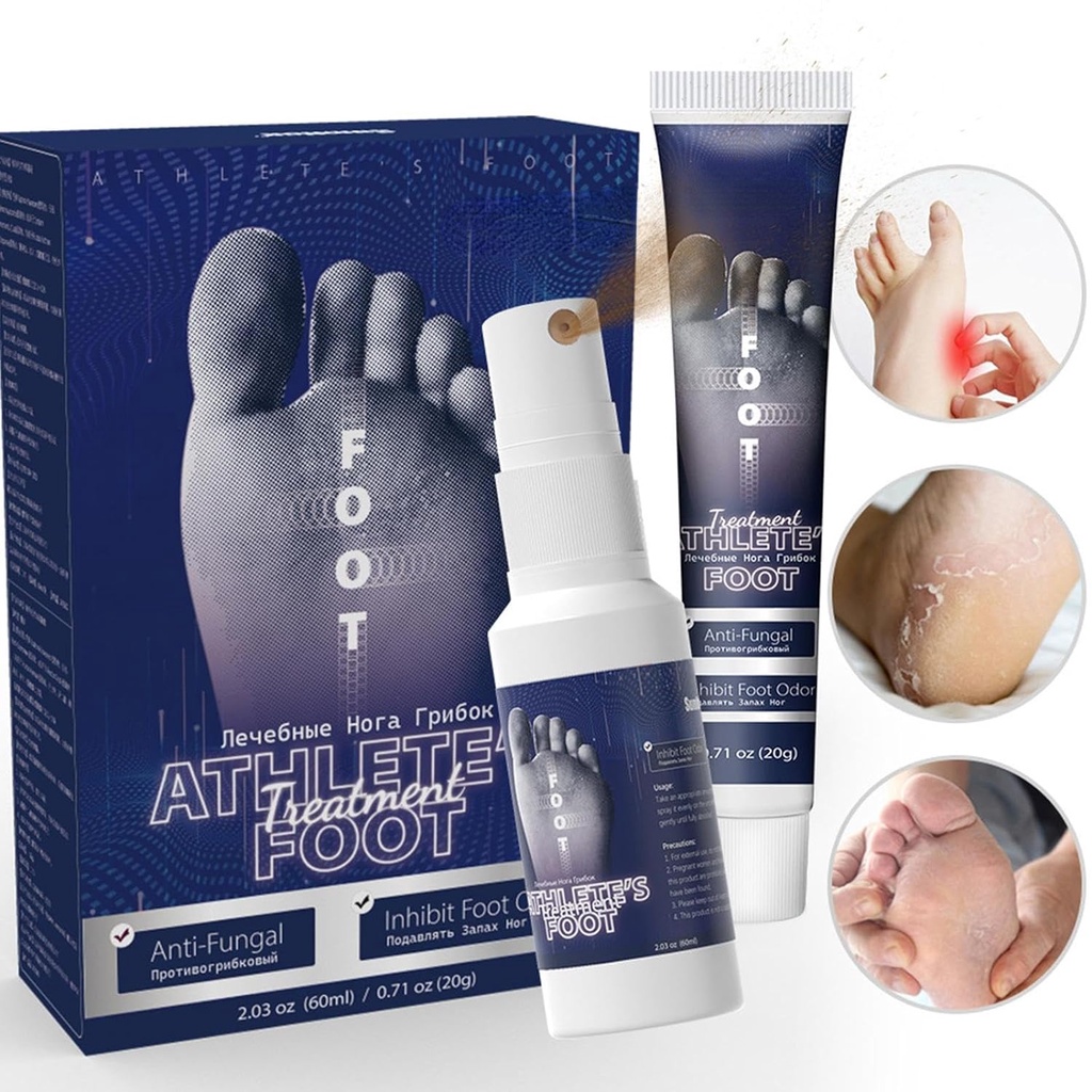 Foot Care Set Cream and Spray Soothing Relief for Athletes, Runners