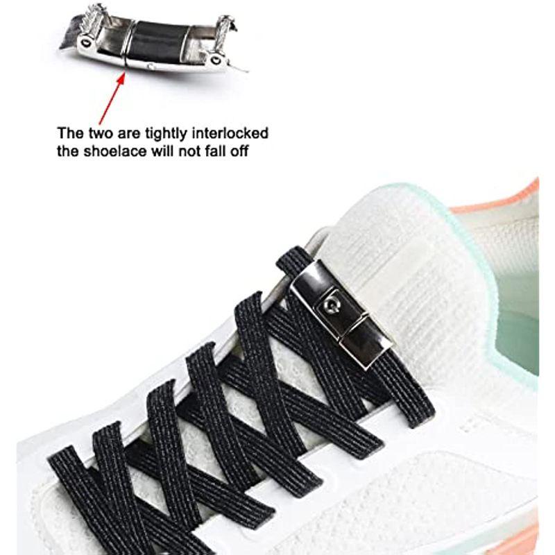 Tieless Shoelace No Tie Shoe Laces Flat Elastic Shoelaces for Sneakers ...