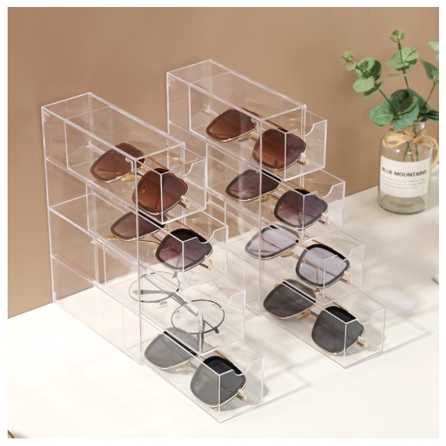 4 Drawers Sunglasses Organizer Shades Organizer Make Up Brush Holder ...