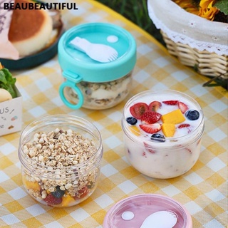 12oz Containers with Lids,Oatmeal Container To Go with Lids and Spoon  Leak-proof Overnight Oats Jars for Breakfast On The Go Cups 