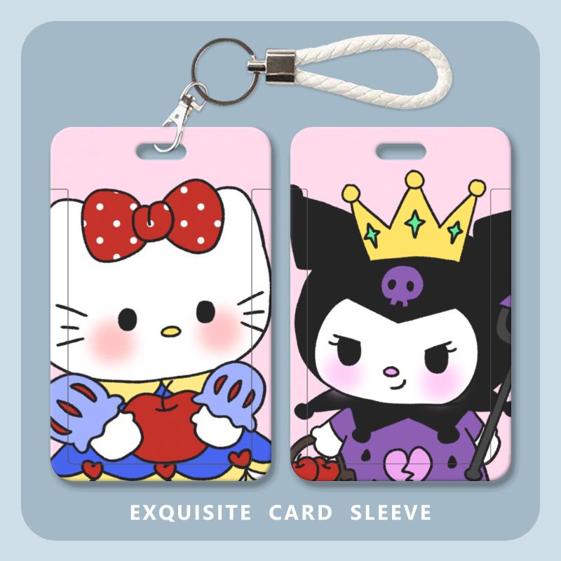 Cute Hello Kitty KT Sanrio Kuromi Card Set Campus Card Bus Card Holder ...