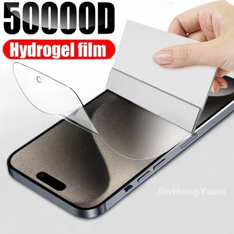50000D Full Cover Hydrogel Film for IPhone 15 14 11 12 13 Pro Max 7 8 ...