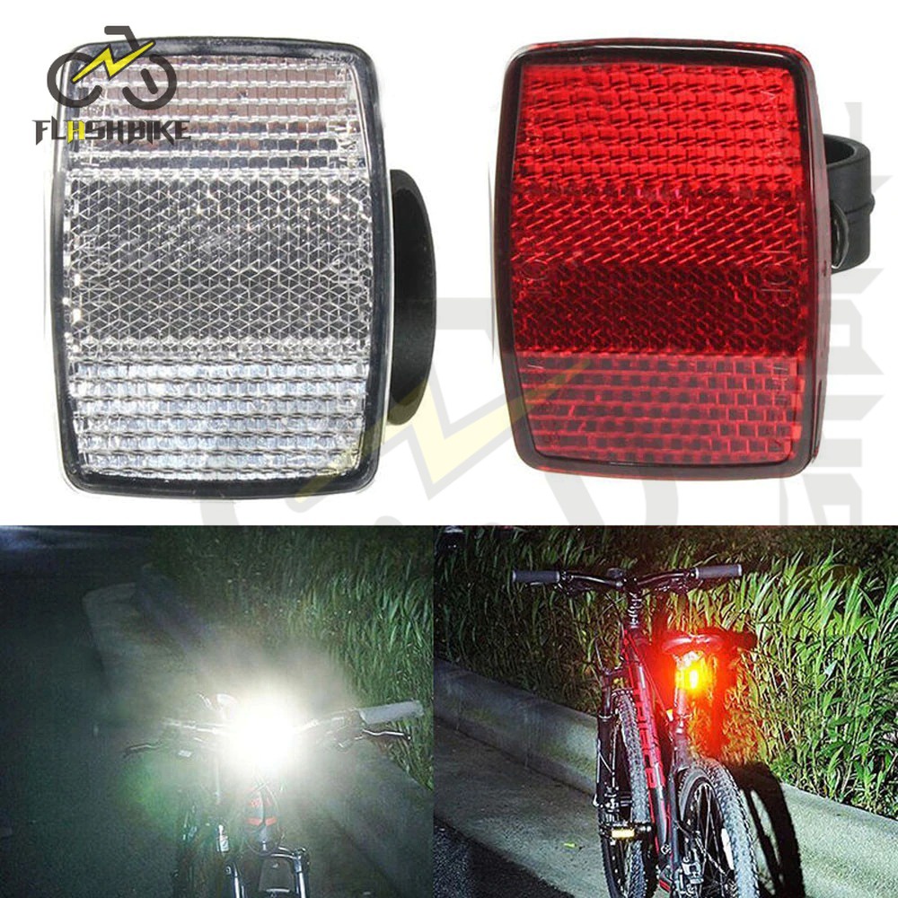 Bicycle Handlebar Reflector Reflective Front/Rear Warning Light Safety ...